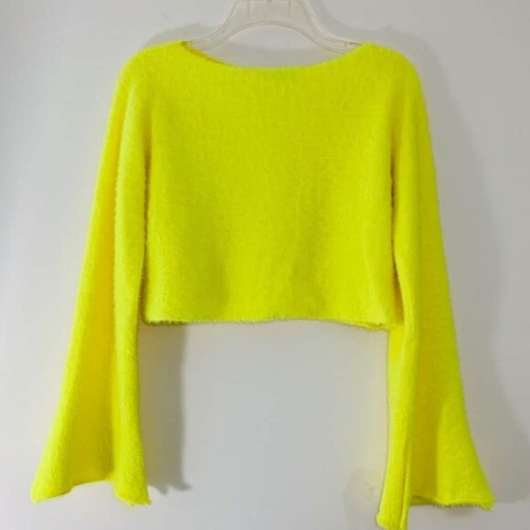 Zara yellow cropped super soft sweater Size S - Picture 2 of 9